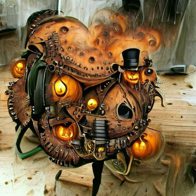 Steampunk Jack O'Lantern: A Mechanical Halloween