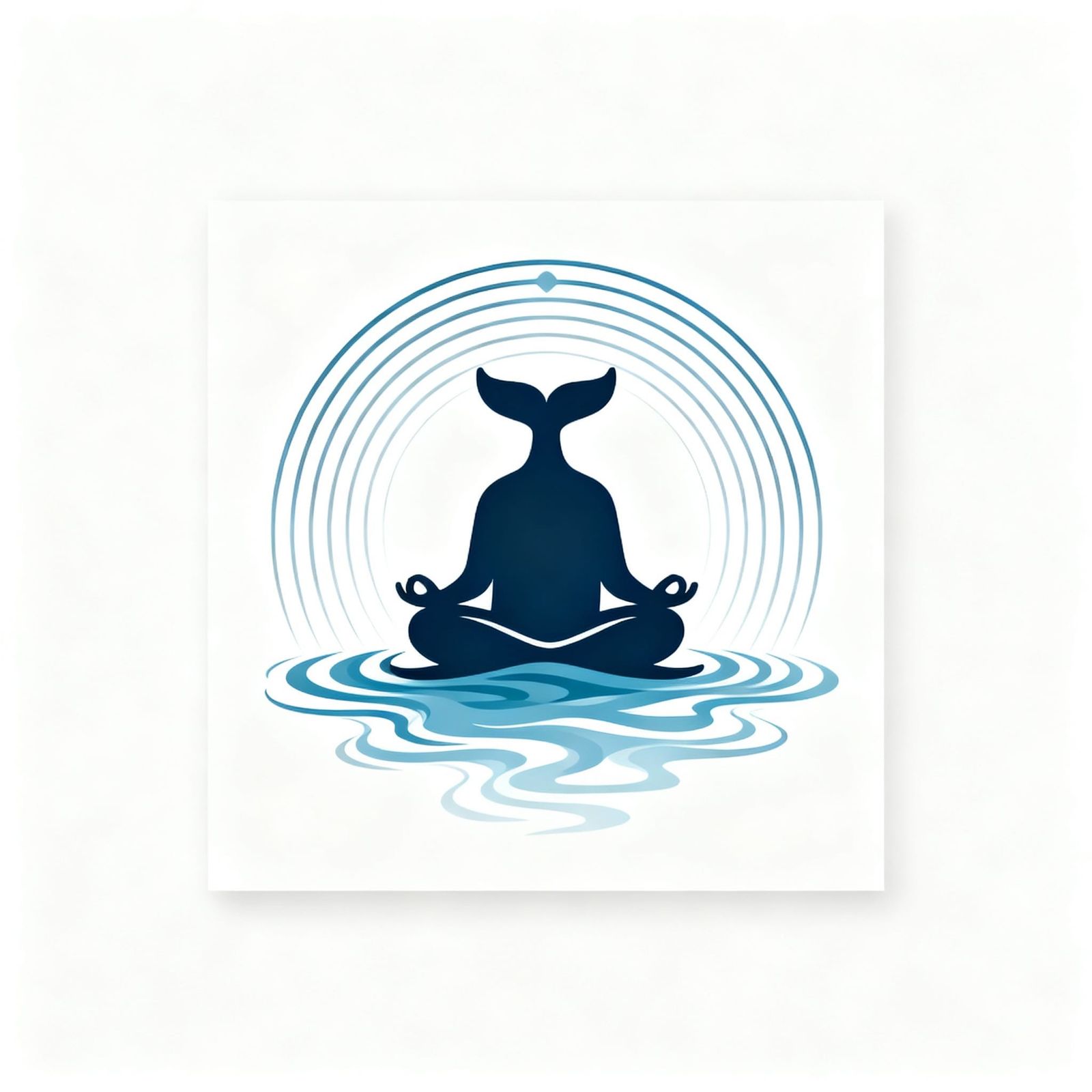 Meditative Whale Graphic Art