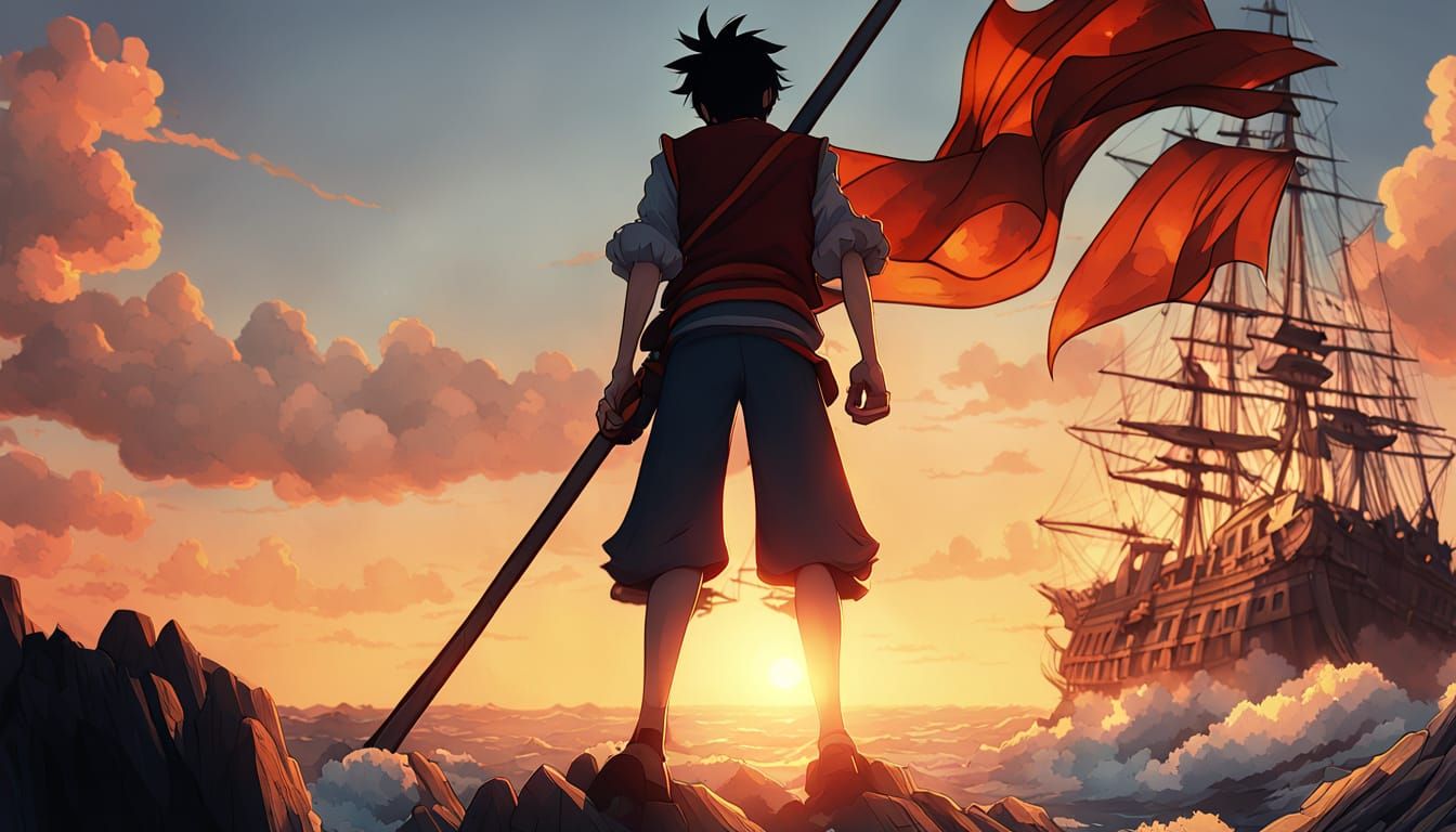 Luffy on the Thousand Sunny: Anime Pirate King