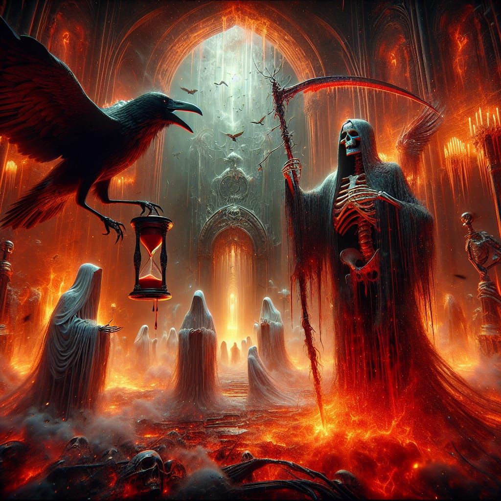 Grim Reaper at the Abyss Gates: Hyper-Realistic HDR