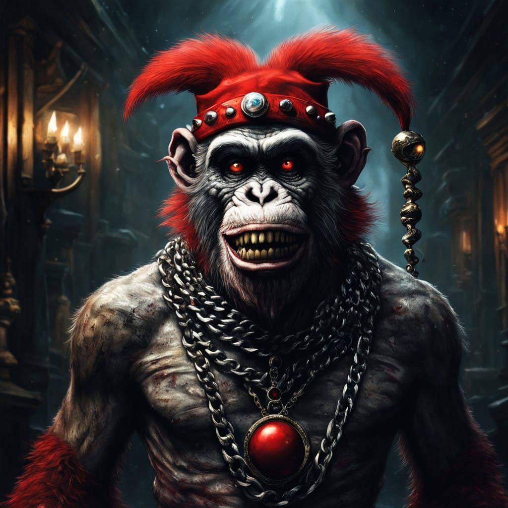 Grotesque Monkey-Clown Hybrid Dances at Sinister Burlesque C...