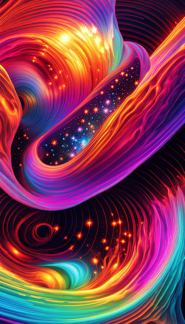 Cosmic Collision Masterpiece in Vibrant, High-Definition Det...