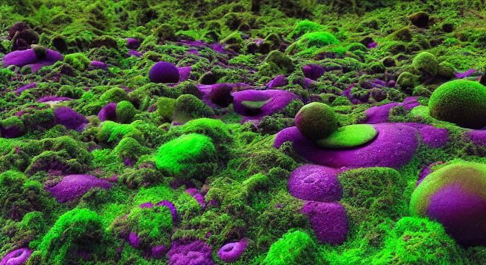 Alien Planet with Bioluminescent Mushrooms