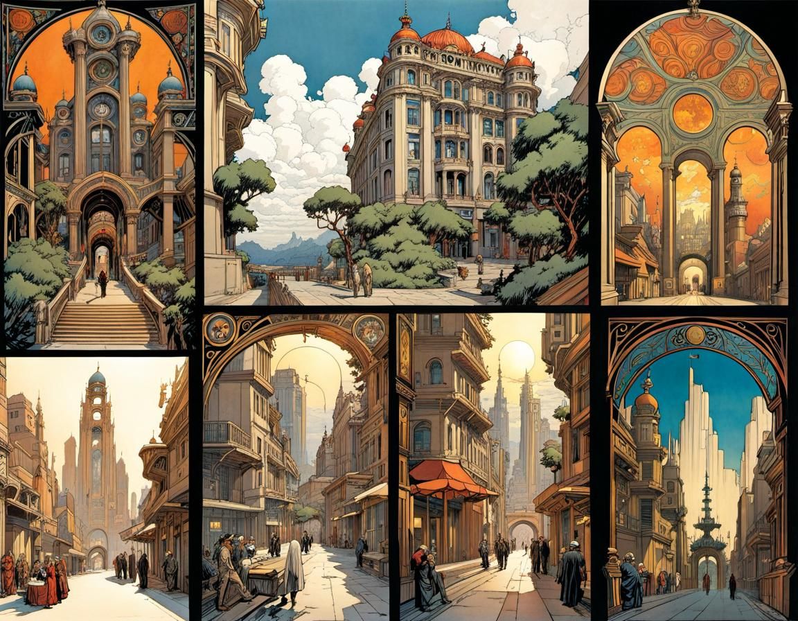 Comic Book Art: Mnemnosygne Terrace Series