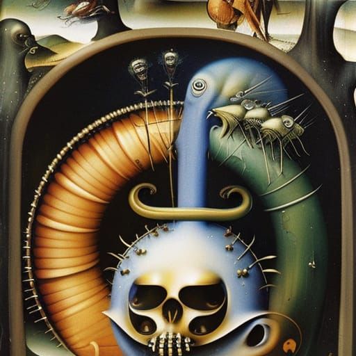 Surreal Alien World Inspired by Bosch and Giger