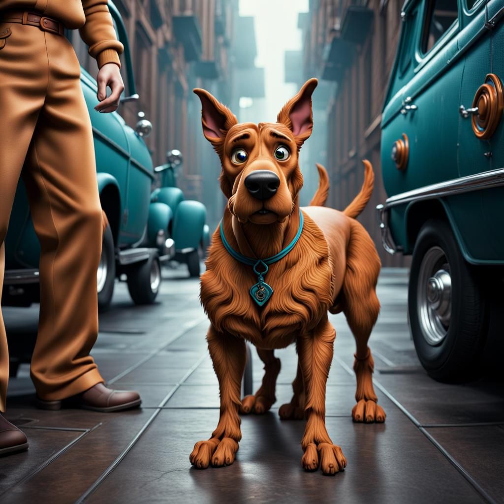 Hyperrealistic Scooby Doo in Sharp Focus