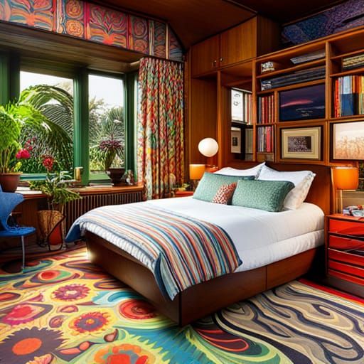 1970s decade bedroom