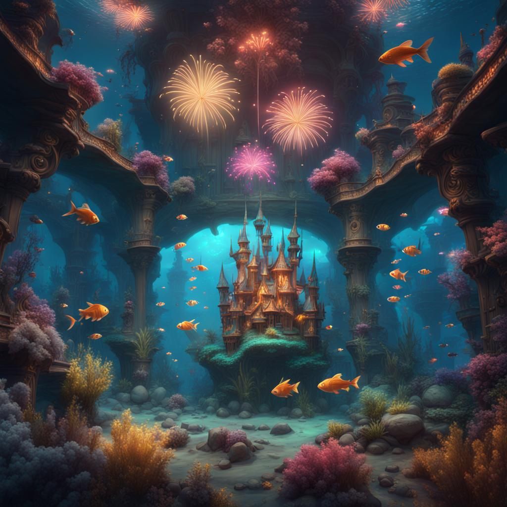 Underwater Fantasy Kingdom with Shadow Mermaids