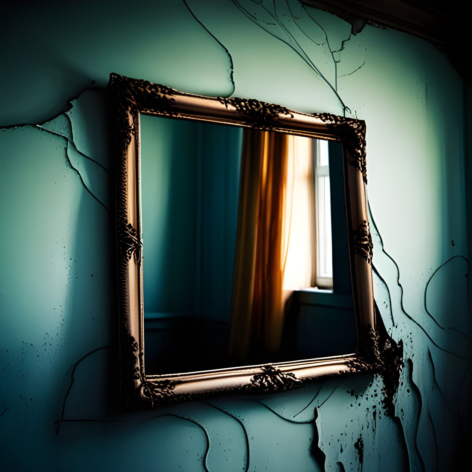Mirrors in an abandoned house