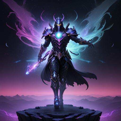 Rainbow-Hued Overlord in Galactic Concept Art