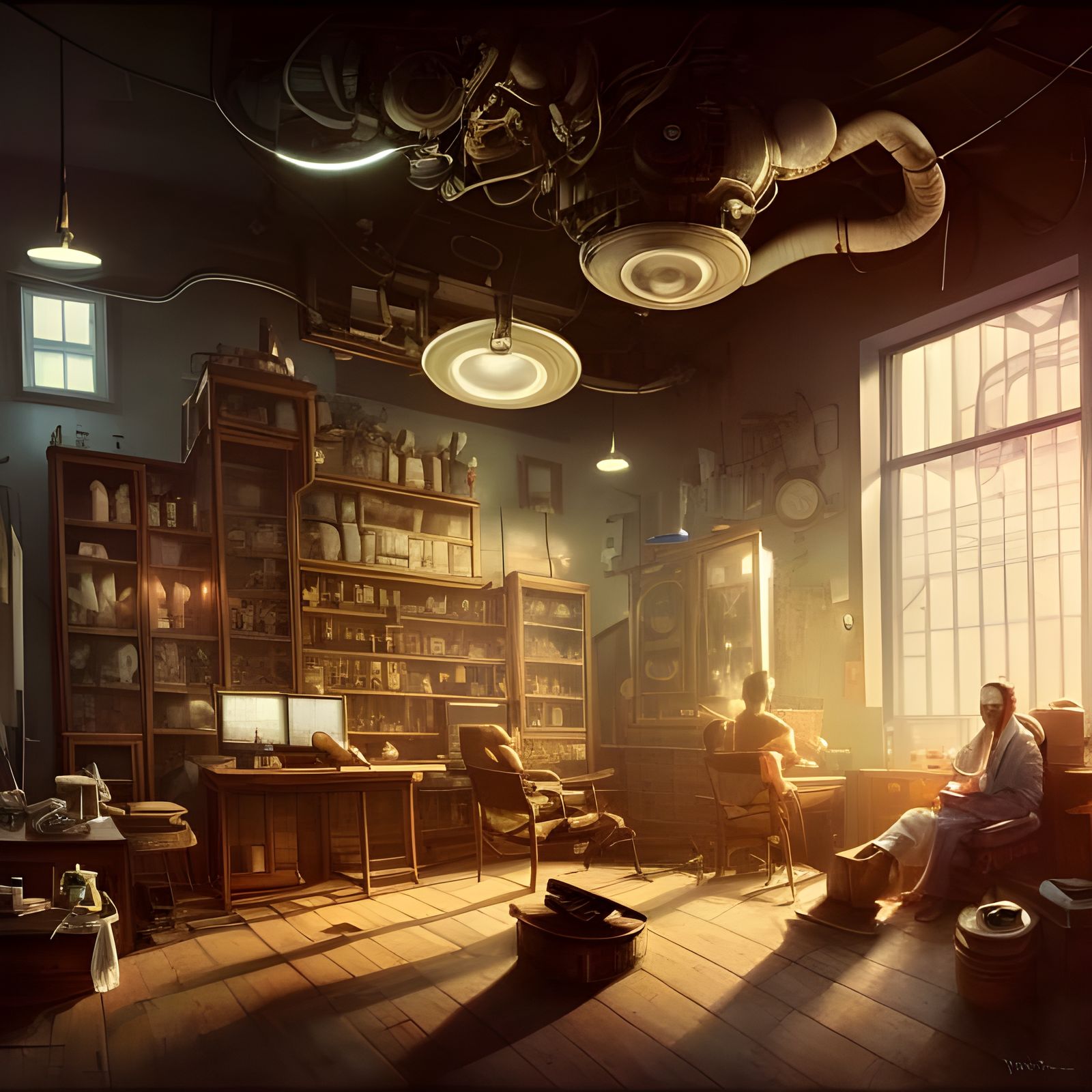 Vintage Doctor's Office: Hyper-Realistic Digital Art