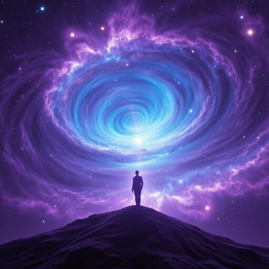 Cosmic Horizon Sci-Fi Scene in Digital Art