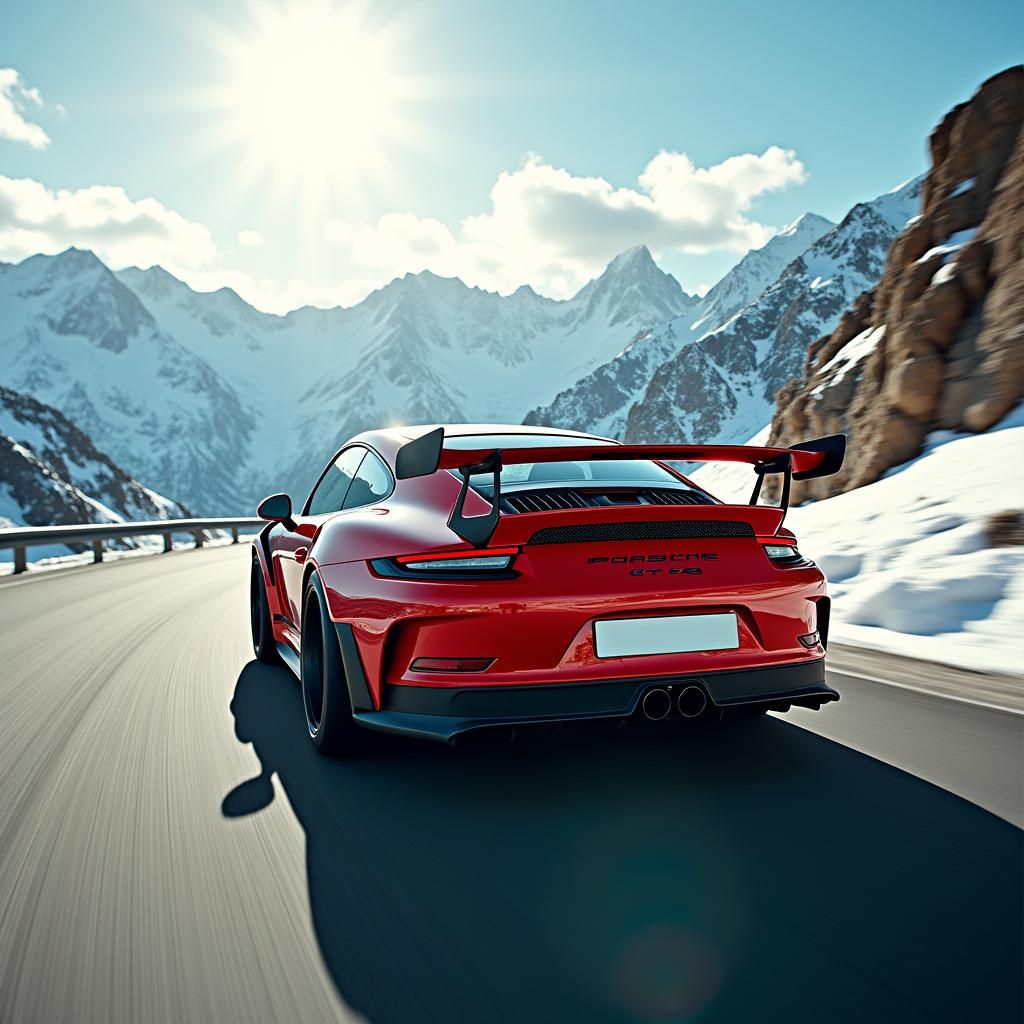 Porsche 911 GT3 RS on Mountain Road: Cinematic