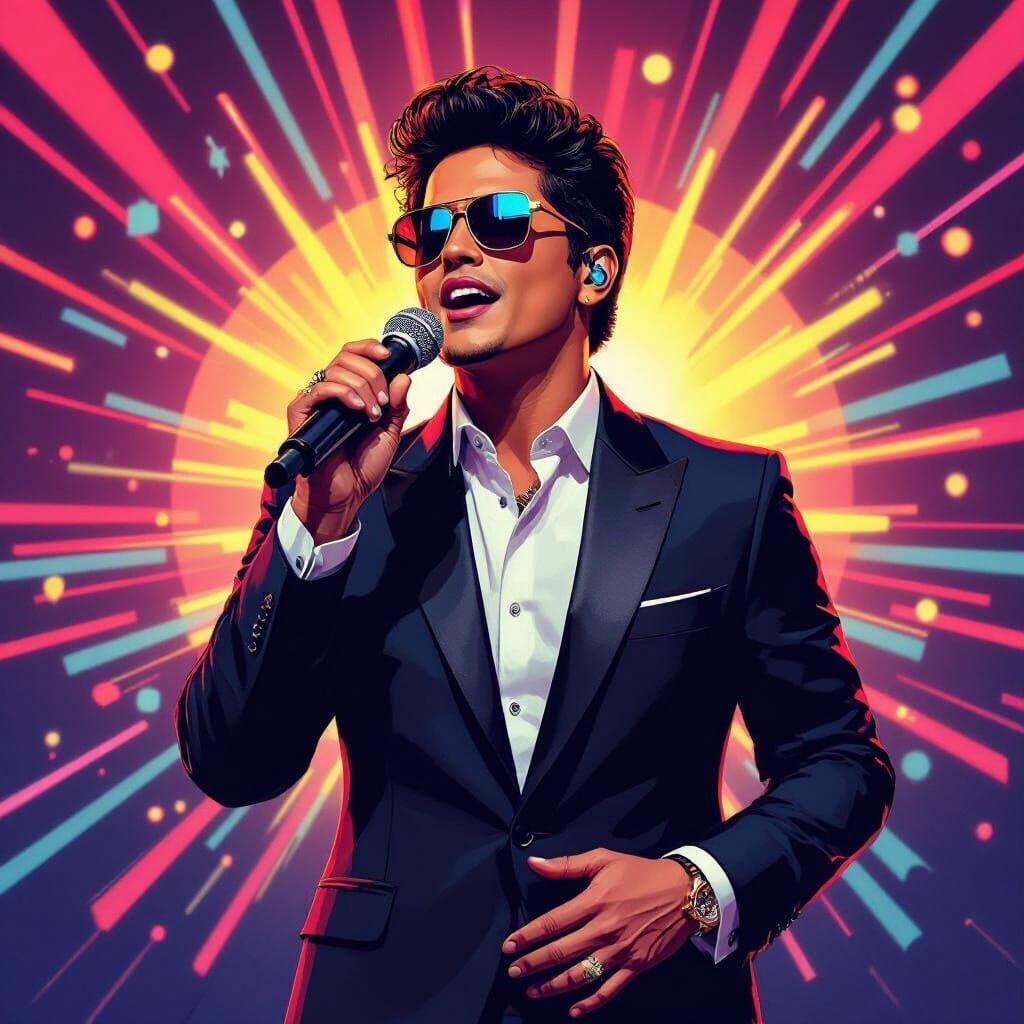 Bruno Mars Pop Art Performance