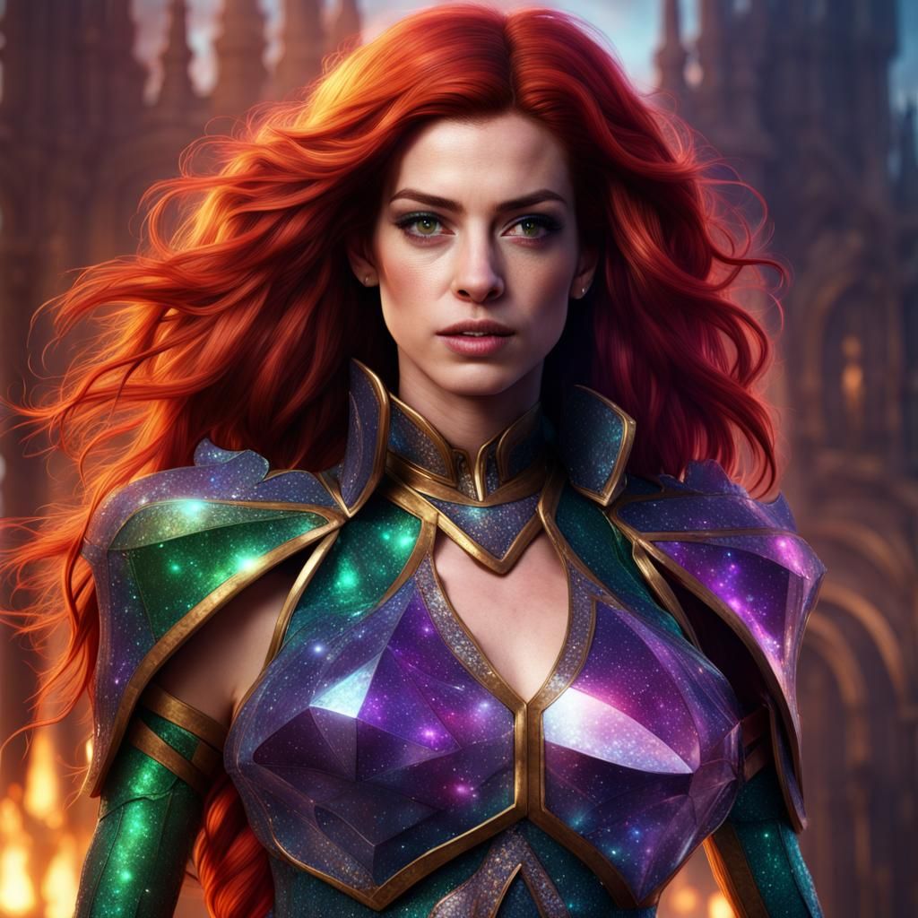 Crystallized Starfire: Anne Hathaway as Fantasy Art