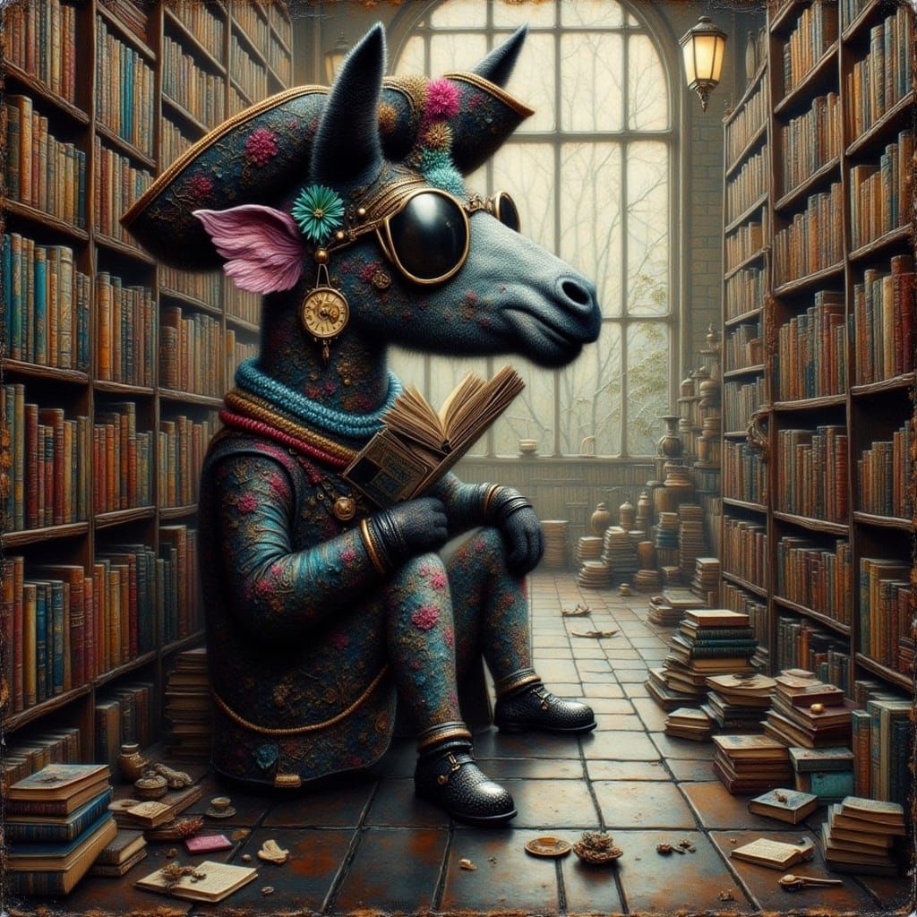 Recursive Head Devouring Reflection Amid Glitch Static