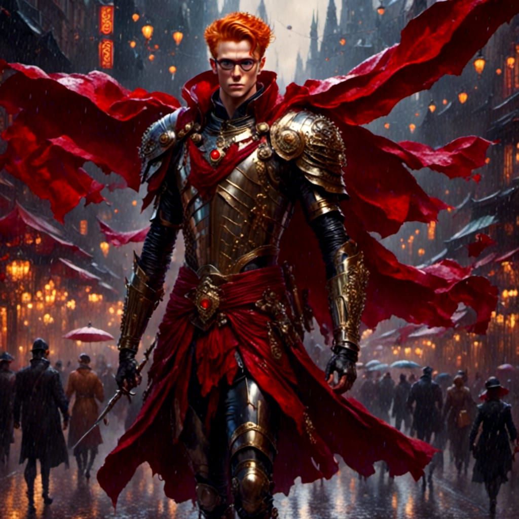 Ginger knight on the streets