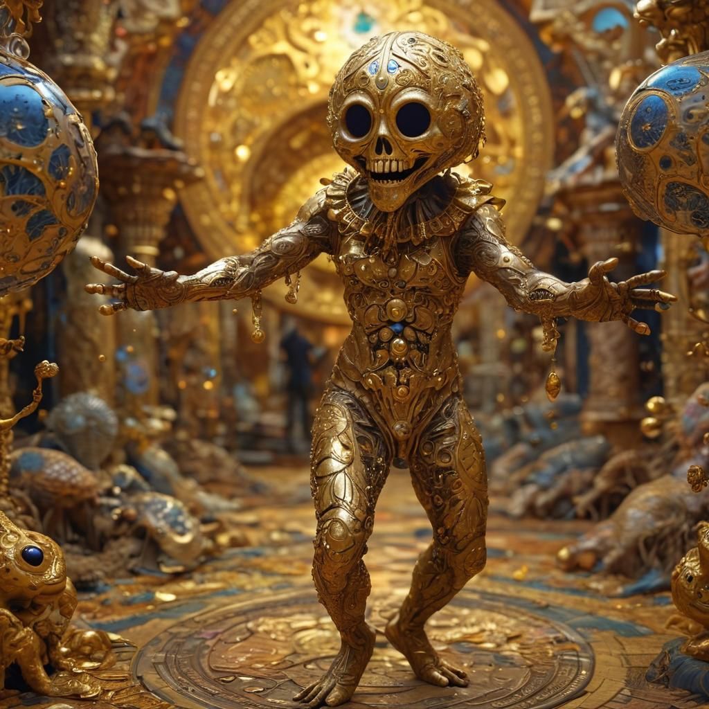 Golden Thief Dancing in Apocalyptic Wildlife Photography