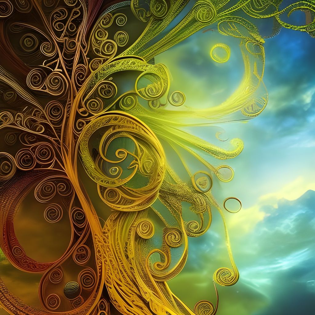 Vibrant Tree of Life Digital Matte Painting