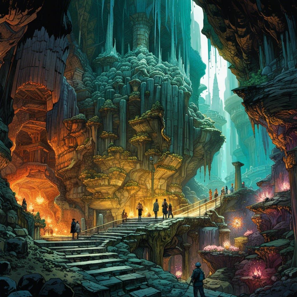 Glittering Crystalline Caverns: A Fantasy Masterwork