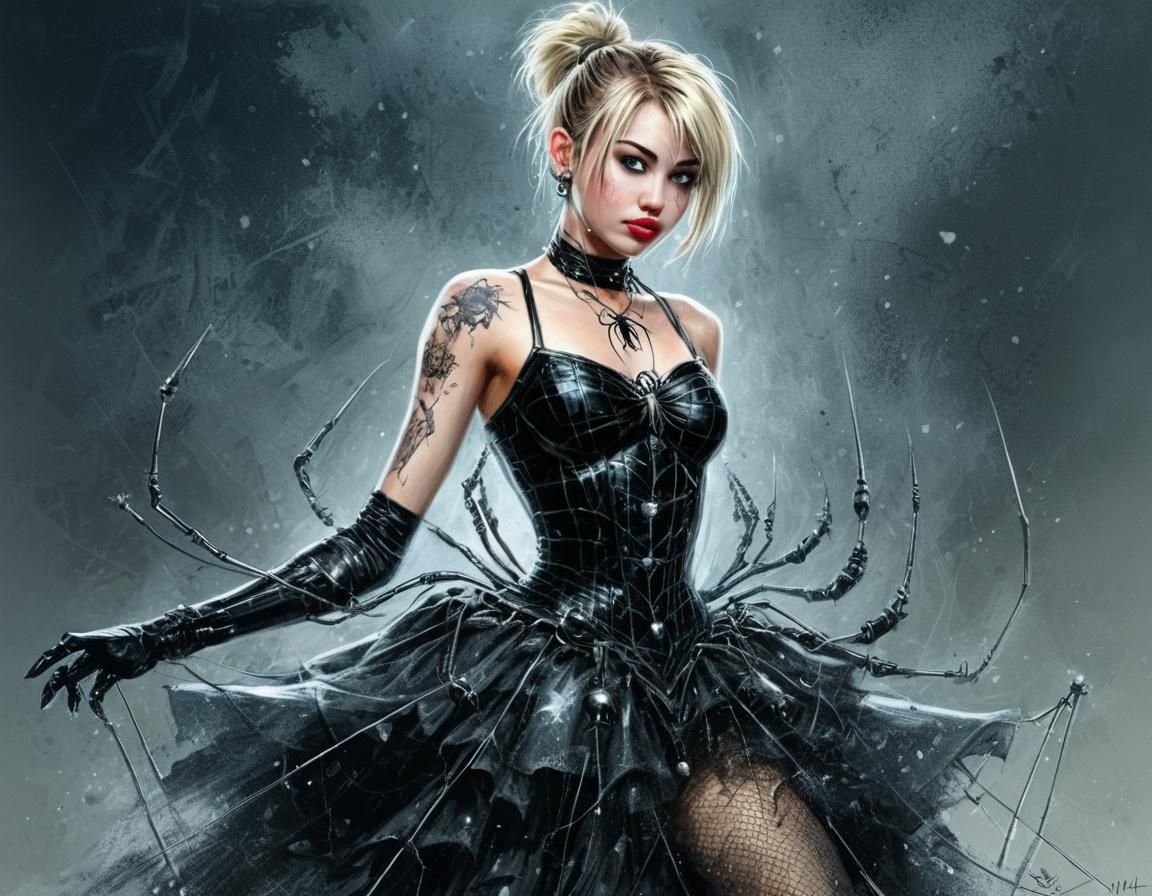 GhostSpider, Gwen Stacy, is belle of the ball in a Spider-punk rock inspired ball gown by Jumbo Carnation