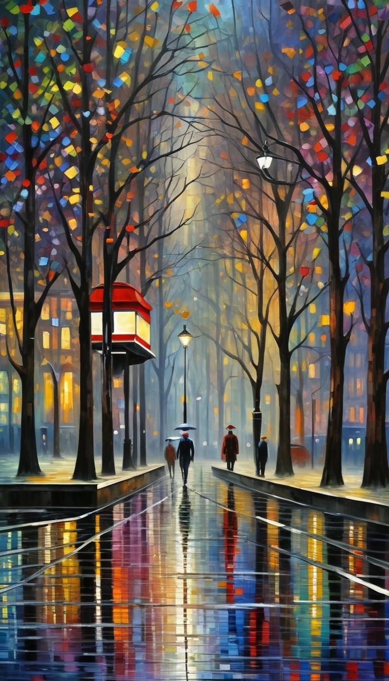 Psychedelic Pointillist Abstraction in Vivid Colors