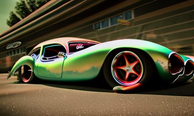 Ed Roth SnotRod Car: Cinematic Photography
