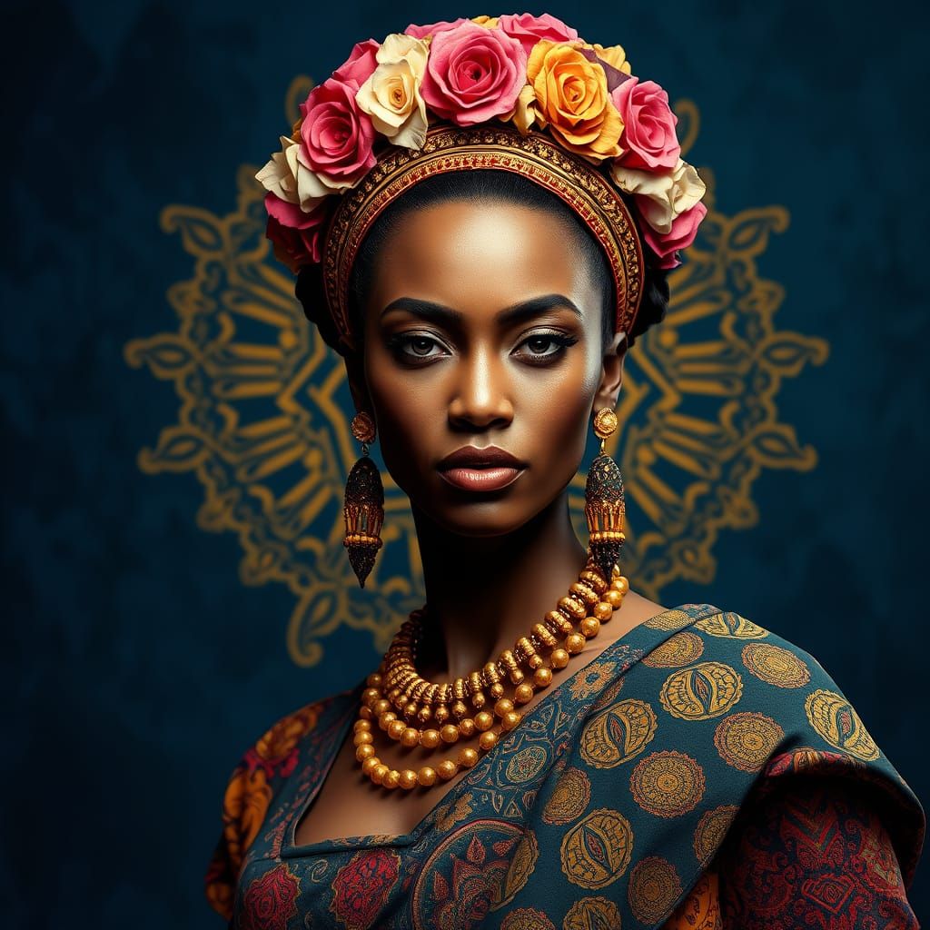 Luxurious African Woman Embodies Confidence and Elegance