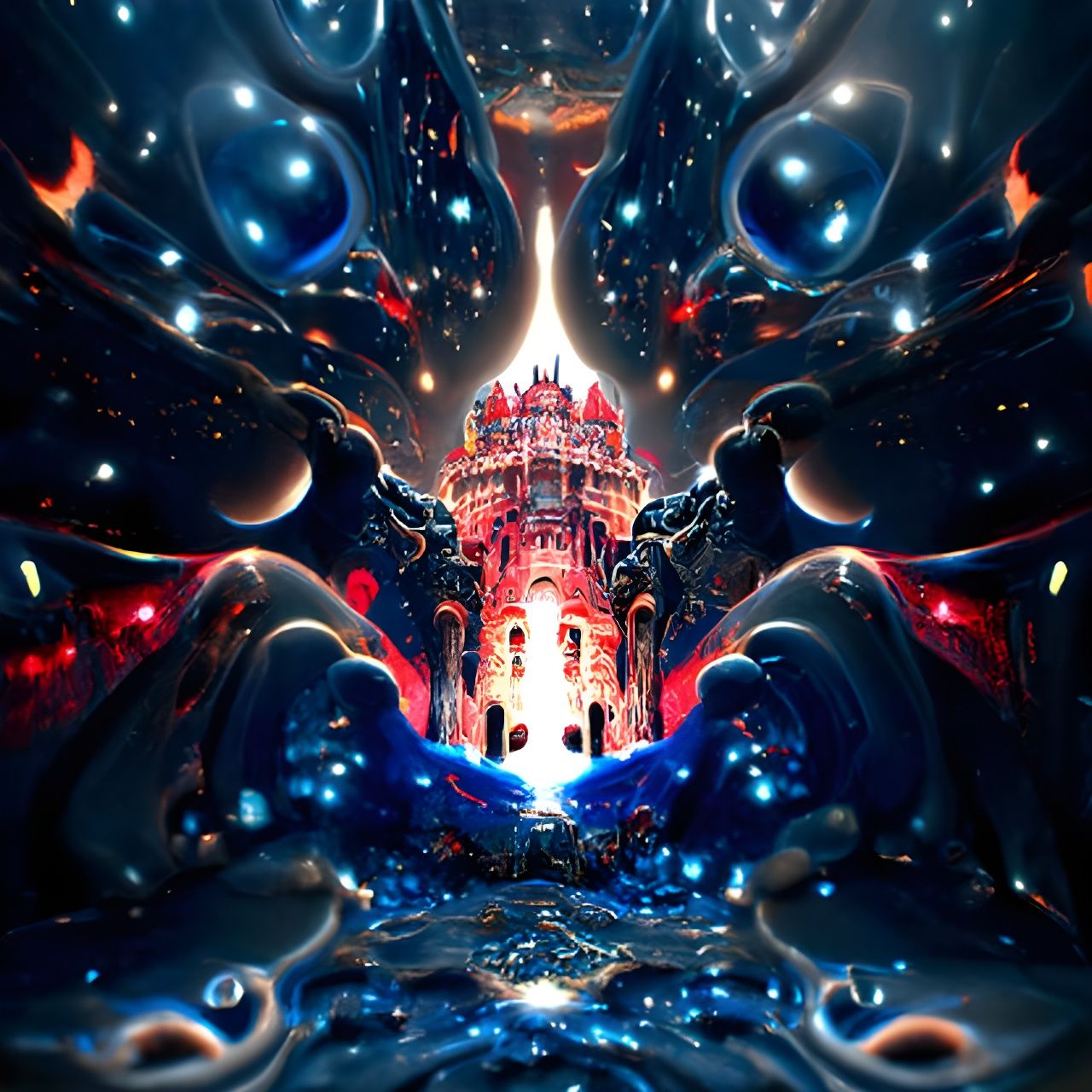 Cosmic Castle at Black Hole's Heart