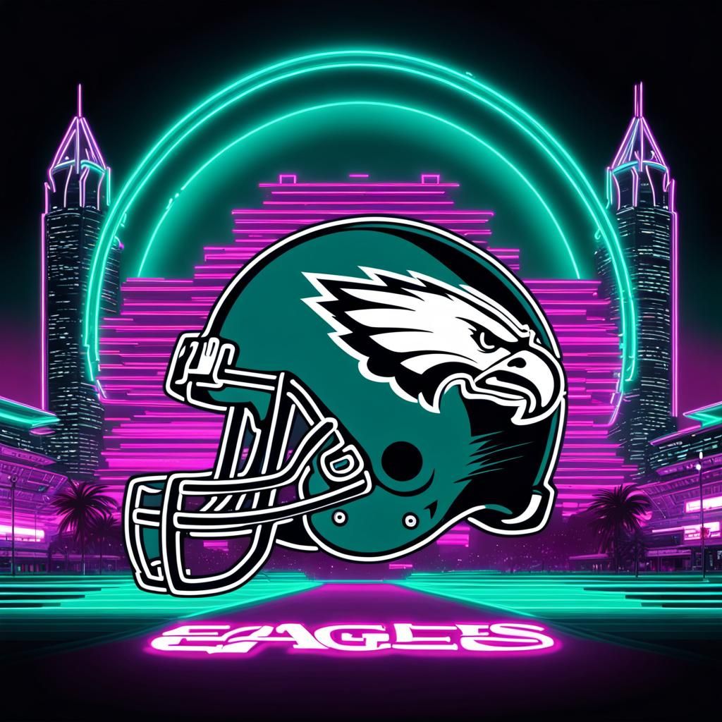 Philadelphia Eagles in Synthwave Neon Style