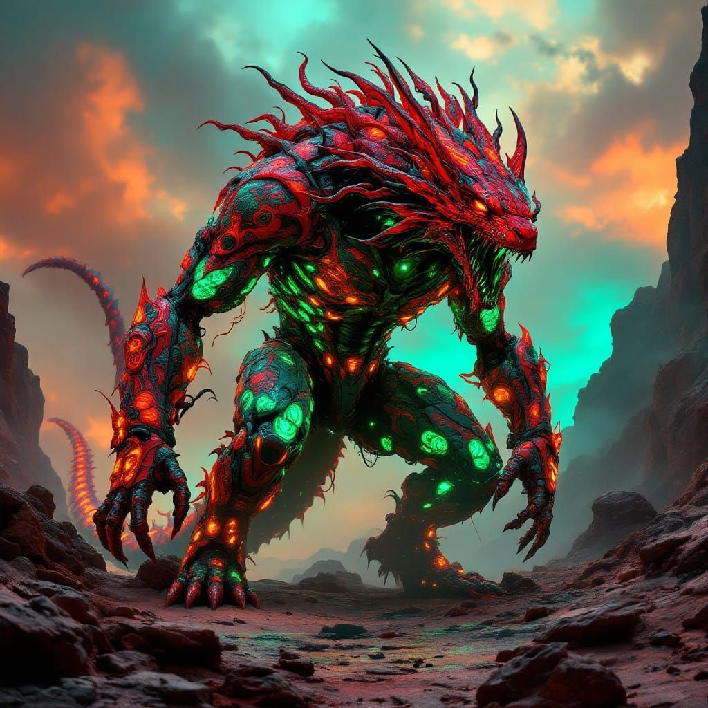 Cyborg Dragon Conquers Alien Planet