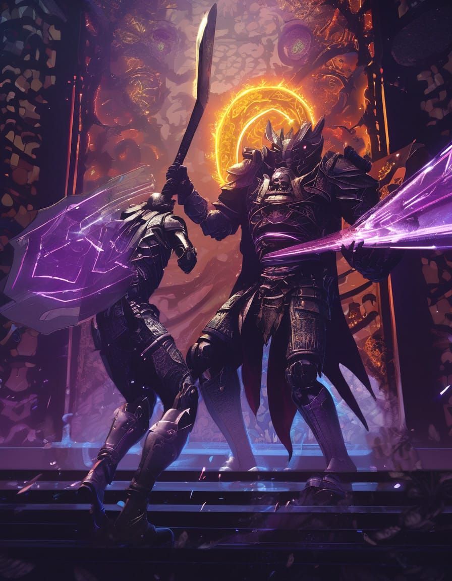 Albino Warrior Battles Undead Monarchs in Dark Fantasy Realm