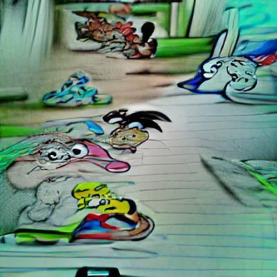 Colorful Cartoon Landscape Illustration