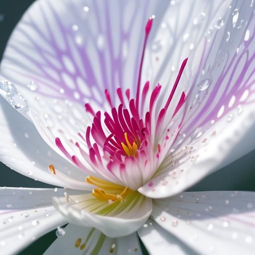 Orchid Macro Photography with Diamond Water Droplets