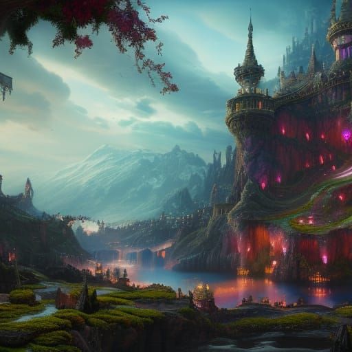 Fantastical Fantasy Kingdom Concept Art in Deep Color