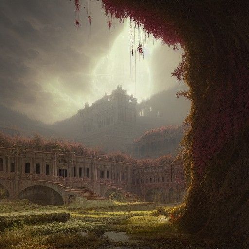 Urithiru: Hyperdetailed Digital Painting in Ethereal Style