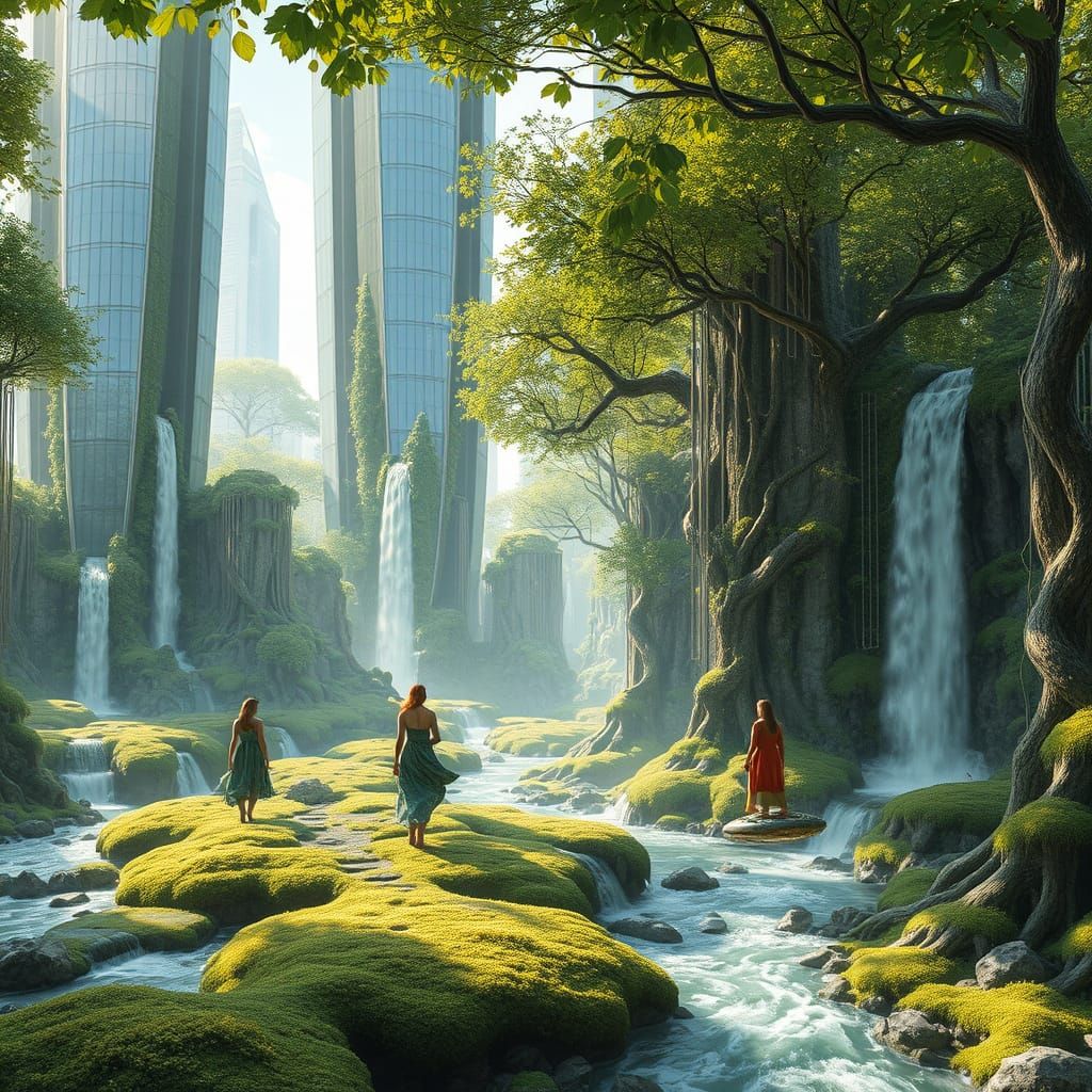 Utopian Future: Nature Dominating Technology