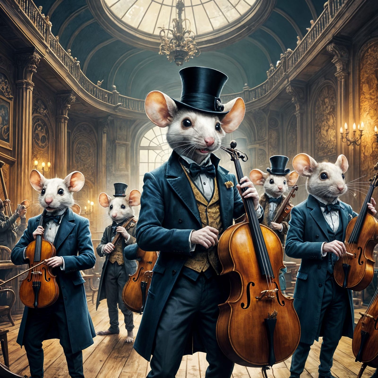 Mice Maestros in Elegant Concert Attire