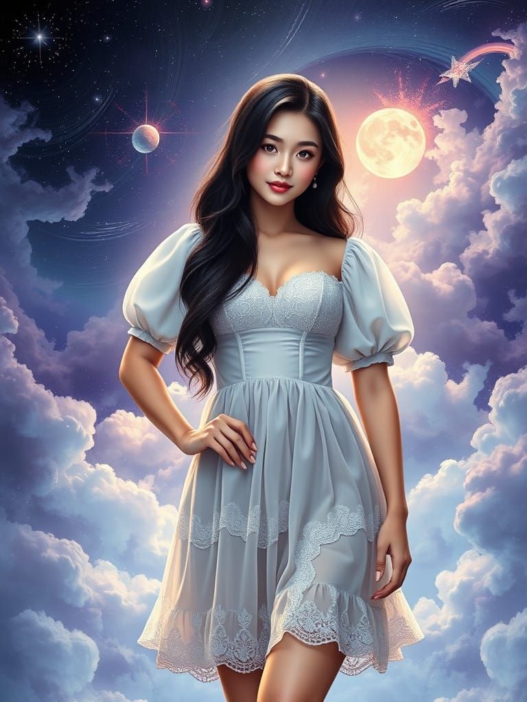 Ethereal Vietnamese Goddess with Radiant Physique in Sci-Fi ...