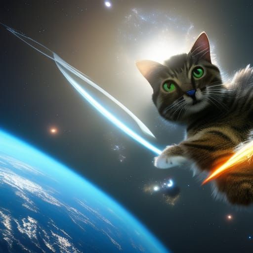House Cat's Epic Space Flight: 3D Game Cinematic