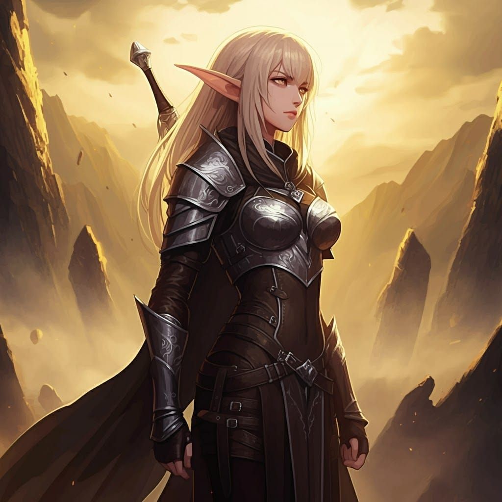 Epic Elf Adventurer in Anime Style