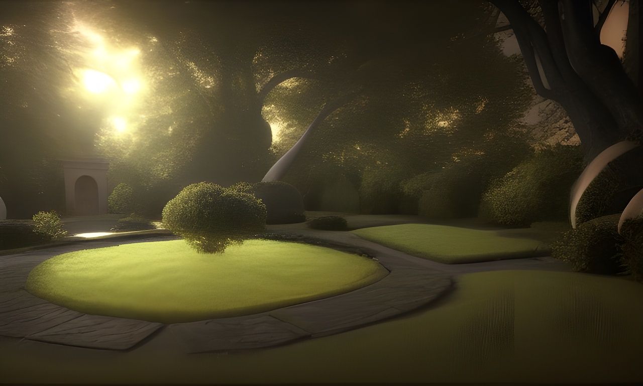 Dark Gardens in Mannerist Academic Style