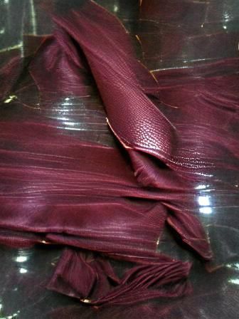 Luxurious Maroon Silk Fabric Close-Up
