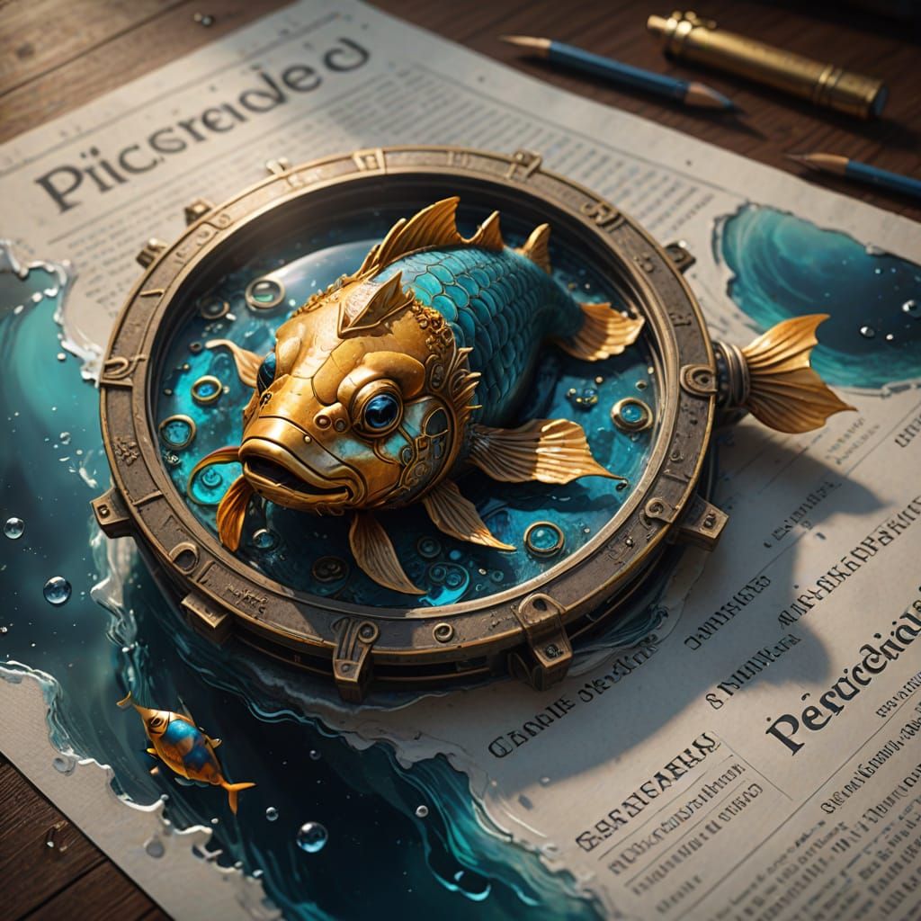 Dreamlike Pisces Zodiac Sign Emerges from Watercolor-Inspire...