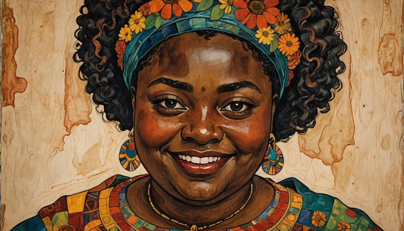 Smiling Girl in Surrealist Style