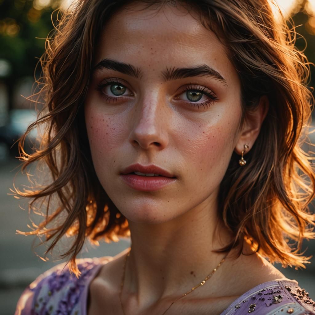 Violetta's Gaze: An Intimate Cinematic Portrait