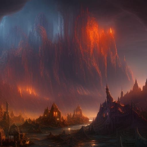 Fantastical Matte Painting with Deep Color and Detail