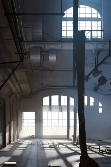 Epic Digital Matte Painting of Abandoned Paper Mill