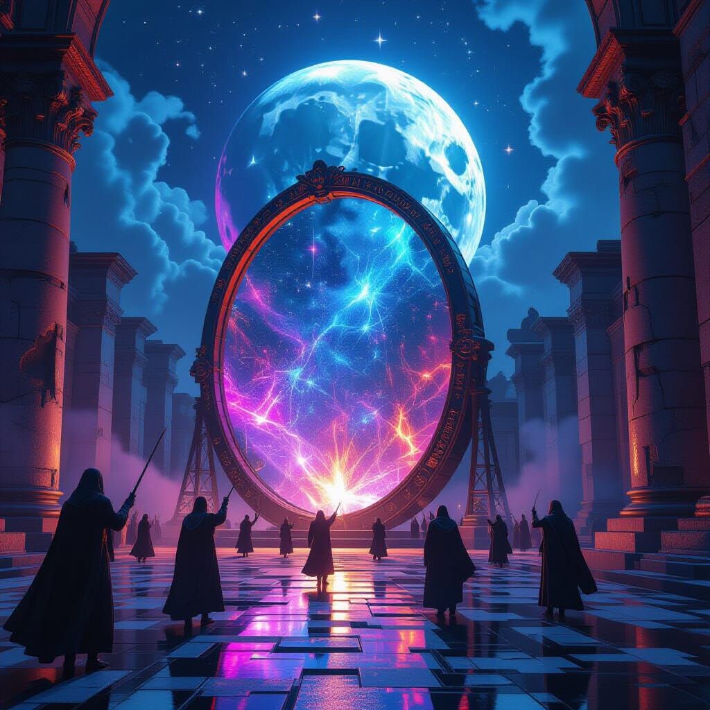 Archimedes's Mirrors in Cosmic Fantasy Style