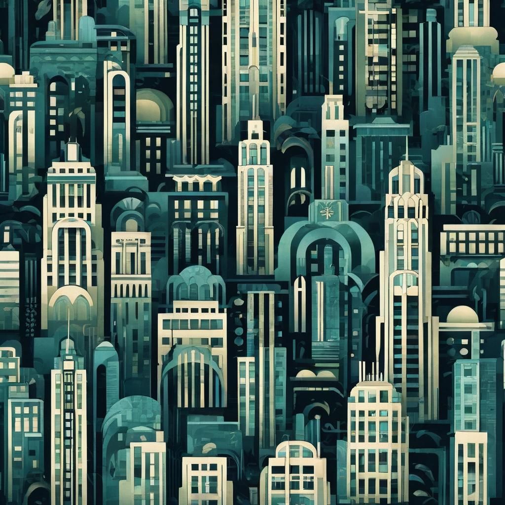 Art Deco Cityscape: A Retro Vision